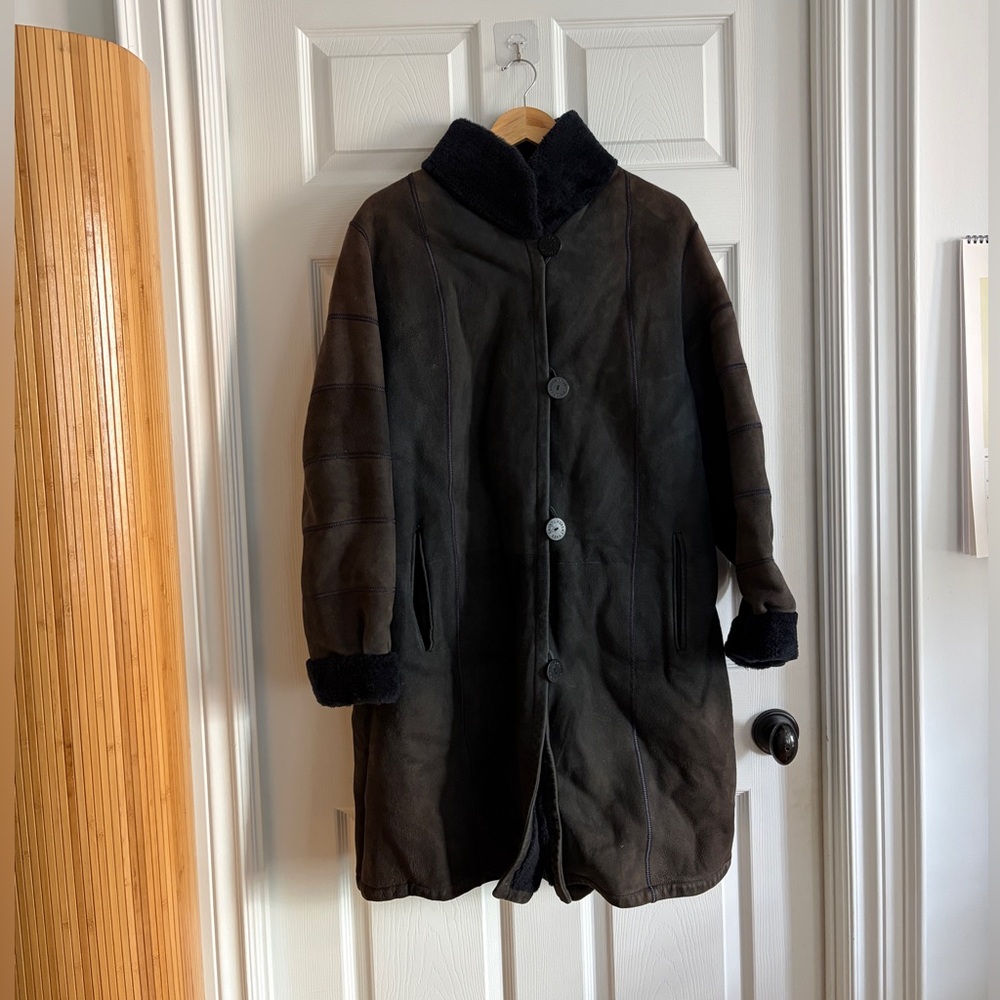 Vintage Yves Saint Laurent Faux Shearling Coat